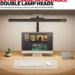 Honeywell HJ1 Sunturalux Eye-Caring Desk Lamp with Clamp for Flat Edges, HWT-HJ1
