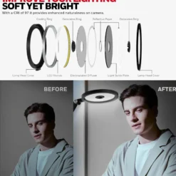 Honeywell H6 Modern Desk Lamp with Touch Controls, Black
