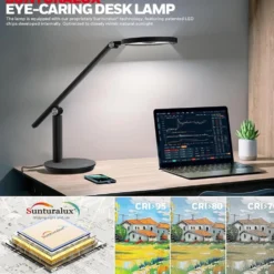Honeywell H6 Modern Desk Lamp with Touch Controls, Black