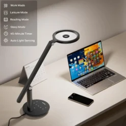 Honeywell H6 Modern Desk Lamp with Touch Controls, Black