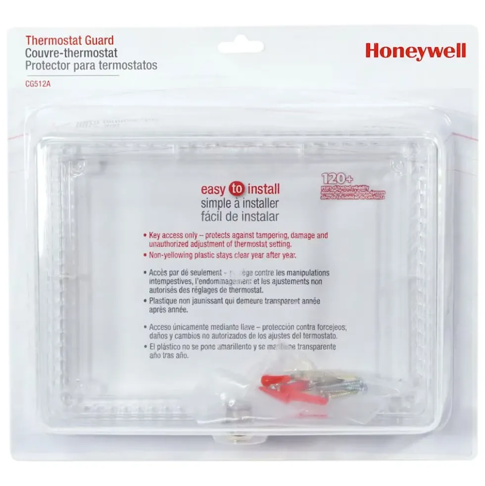 Honeywell Home CG512A Large Thermostat Guard with Inner Shelf to Prevent Tampering