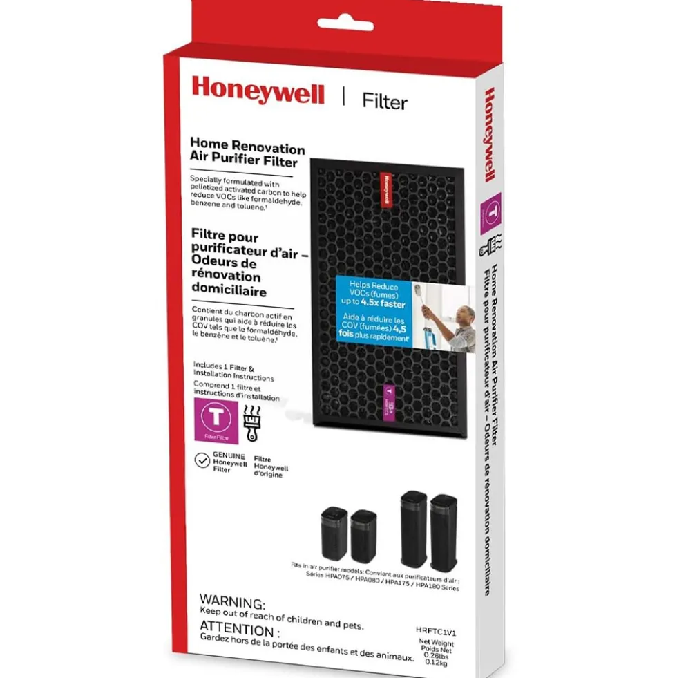 Honeywell Home Renovation Odor Reducing T Filter for HEPA Tower Air Purifiers, HRFTC1
