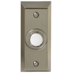 Honeywell Home RPW204A1005/A Wired Illuminated Push Button for Door Chime, Stainless Steel Finish