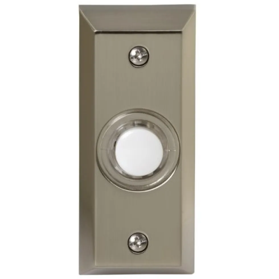 Honeywell Home RPW204A1005/A Wired Illuminated Push Button for Door Chime, Stainless Steel Finish