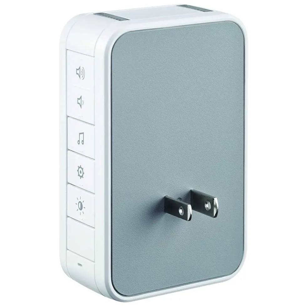Honeywell Home 3 Series Plug-In Wireless Doorbell with Strobe Light and Push Button - RDWL313P
