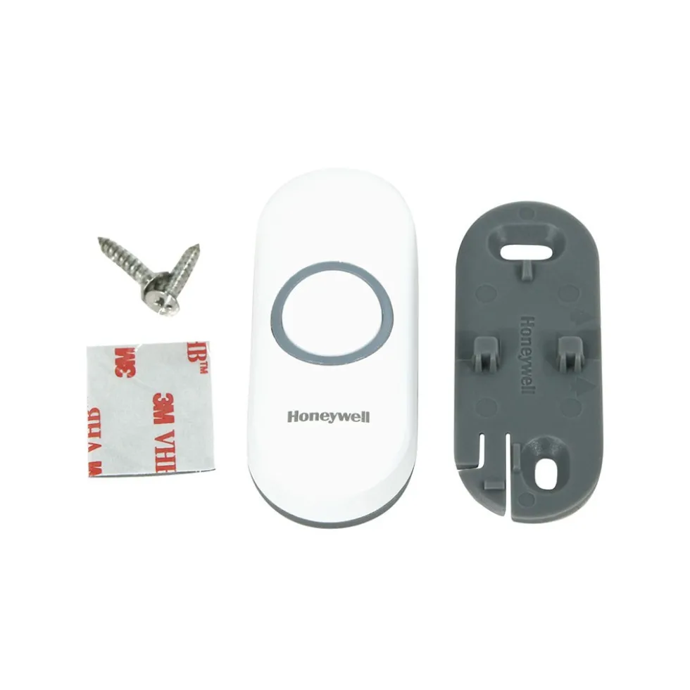 Honeywell Home 3 Series Portable Wireless Doorbell with Strobe Light and Push Button - RDWL313A