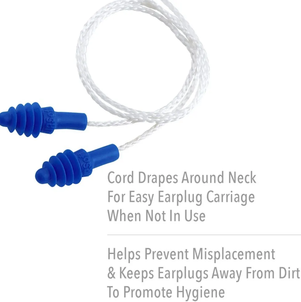 Honeywell Howard Leight AIRSoft Tapered TPE Corded Earplugs, 1000 Pairs