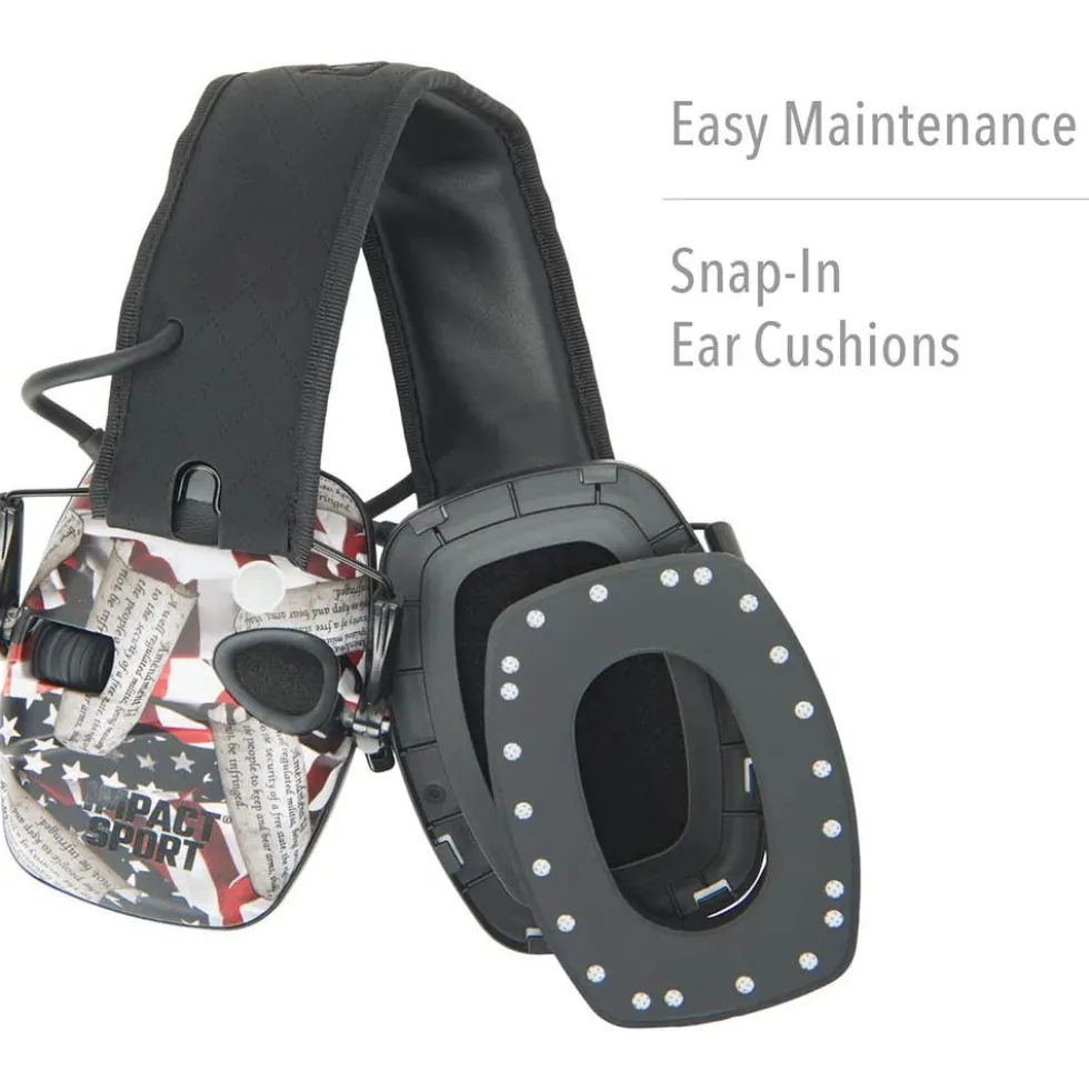 Honeywell Howard Leight Impact Sport Earmuff with Bluetooth, 2nd Amendment, Small