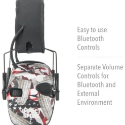 Honeywell Howard Leight Impact Sport Earmuff with Bluetooth, 2nd Amendment, Small