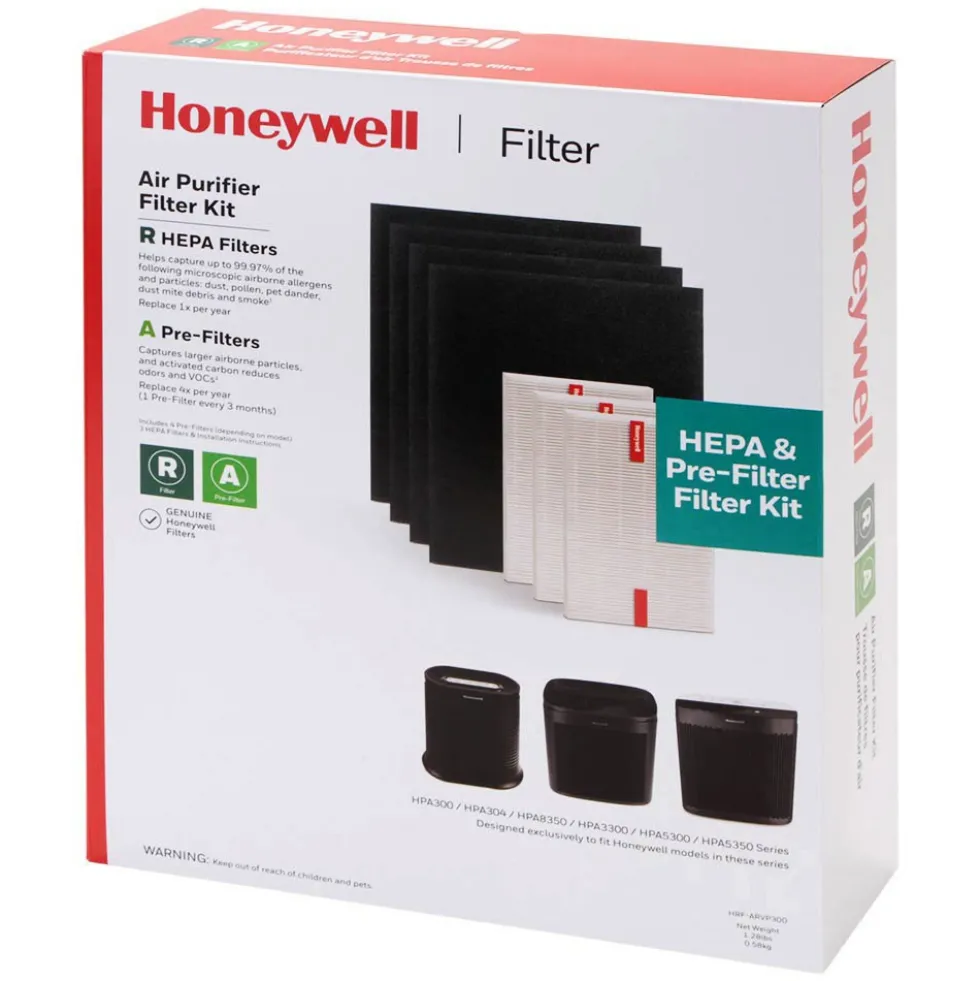 Honeywell HRF-ARVP300 HEPA Filter And Pre-Filter Combo Pack For HPA300 Series Air Purifiers (Filters A/R)