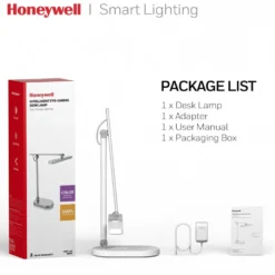 Honeywell Intelligent Dimmable Eye Protection Reading Desk Lamp, H4 Sunturalux, White - HWT-H4W