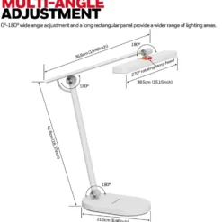 Honeywell Intelligent Dimmable Eye Protection Reading Desk Lamp, H4 Sunturalux, White - HWT-H4W