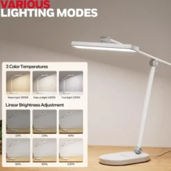 Honeywell Intelligent Dimmable Eye Protection Reading Desk Lamp, H4 Sunturalux, White - HWT-H4W