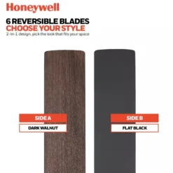 Honeywell Kaliza 60 inch Color Changing Indoor/Outdoor Ceiling Fan with Light and Remote and Six Reversible Finish Blades - 51907