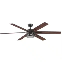 Honeywell Kaliza 60 inch Color Changing Indoor/Outdoor Ceiling Fan with Light and Remote and Six Reversible Finish Blades - 51907