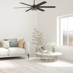 Honeywell Kaliza 60 inch Color Changing Indoor/Outdoor Ceiling Fan with Light and Remote and Six Reversible Finish Blades - 51907