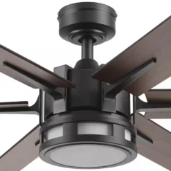Honeywell Kaliza 60 inch Color Changing Indoor/Outdoor Ceiling Fan with Light and Remote and Six Reversible Finish Blades - 51907