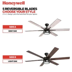 Honeywell Kaliza Indoor Ceiling Fan, Espresso, 56-Inch - 51036
