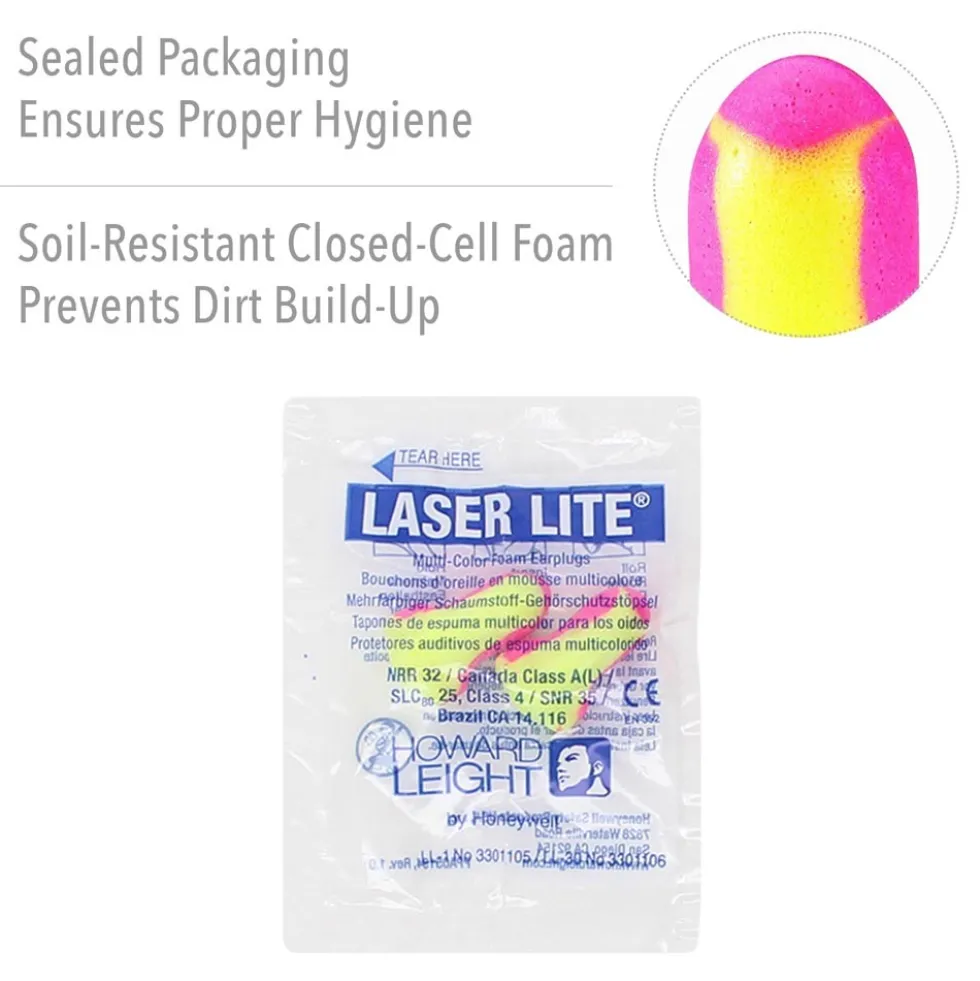 Honeywell Laser Lite High Visibility Foam Earplugs