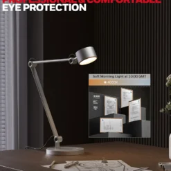 Honeywell LED Adjustable Metal Desk Lamp with Touch Controls and Eye Protection - HWT-01A