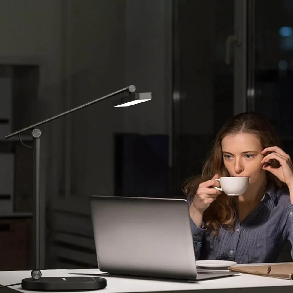 Honeywell LED Desk Lamp for Home Office, H4 Sunturalux Eye-Caring Desk Light, Black - HWT-H4BK