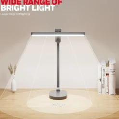 Honeywell LED Desk Lamp for Home Office, H4 Sunturalux Eye-Caring Desk Light, Gray - HWT-H4G