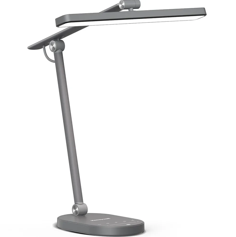 Honeywell LED Desk Lamp for Home Office, H4 Sunturalux Eye-Caring Desk Light, Gray - HWT-H4G