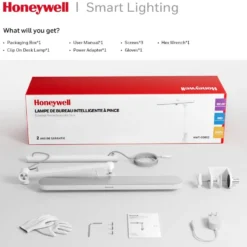 Honeywell LED Desk Lamp with Clamp and Sunturalux Eye Caring Natural Light, 05B02