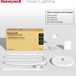 Honeywell LED Floor Lamp, F4 Sunturalux Gooseneck Floor Light, White - F4WT