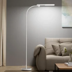 Honeywell LED Floor Lamp, F4 Sunturalux Gooseneck Floor Light, White - F4WT