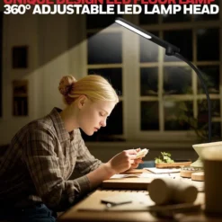 Honeywell LED Floor Lamp, F4 Sunturalux Gooseneck Reading Light, Black - F4BK