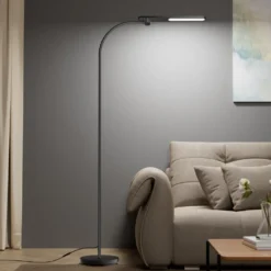 Honeywell LED Floor Lamp, F4 Sunturalux Gooseneck Reading Light, Black - F4BK