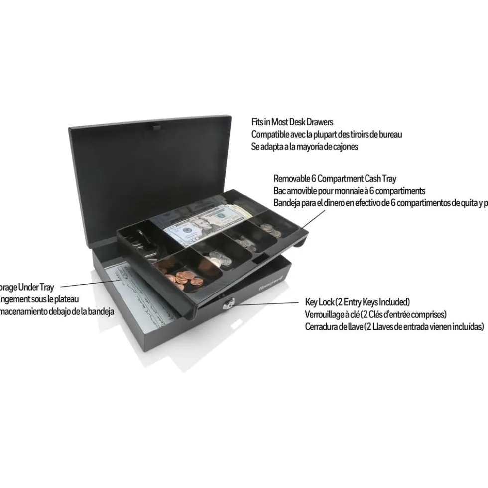 Honeywell 6212 Low Profile Cash Box (1 Bill/5 Coin Slots)