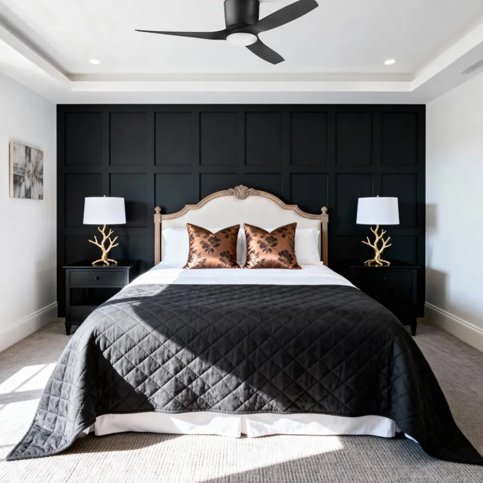 Honeywell Lynton Covered Outdoor Ceiling Fan with Light, 52 Inch, Matte Black - 53060
