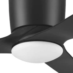 Honeywell Lynton Covered Outdoor Ceiling Fan with Light, 52 Inch, Matte Black - 53060