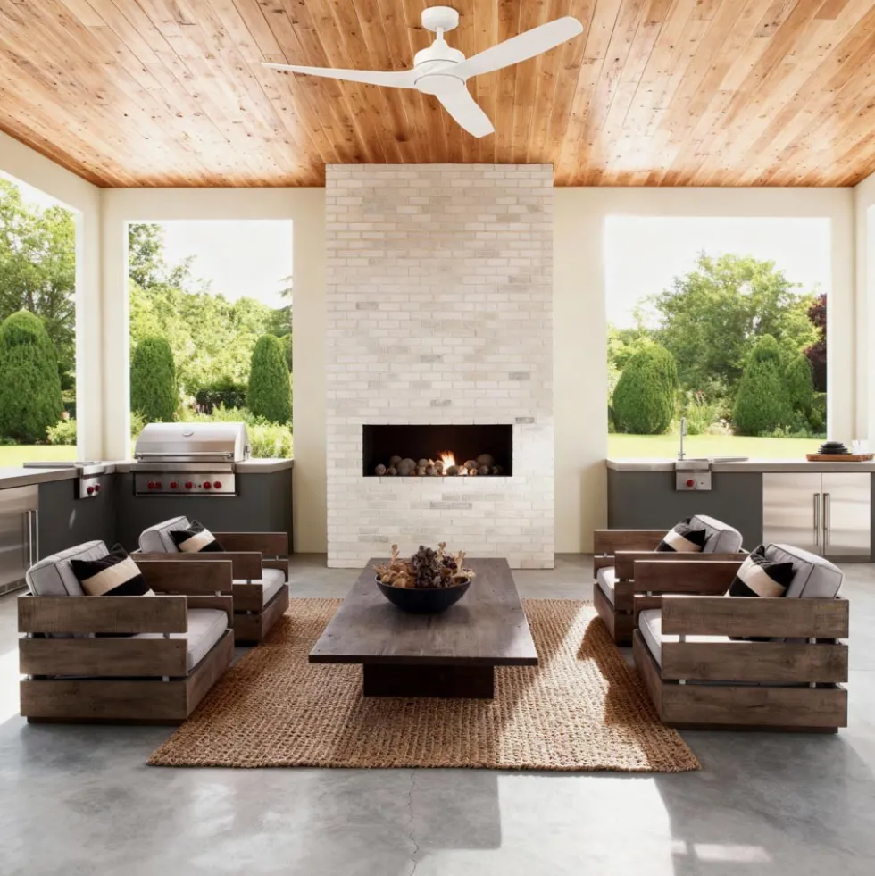 Honeywell Lynton Dual Mount Ceiling Fan, 52 Inch, White - 53051