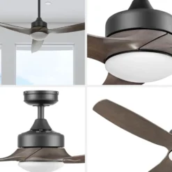 Honeywell Lynton High Performance Indoor and Outdoor Ceiling Fan, Brown and Black, 52-Inch - 51853