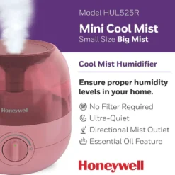 Honeywell Mini Cool Mist Humidifier - Red, HUL525R