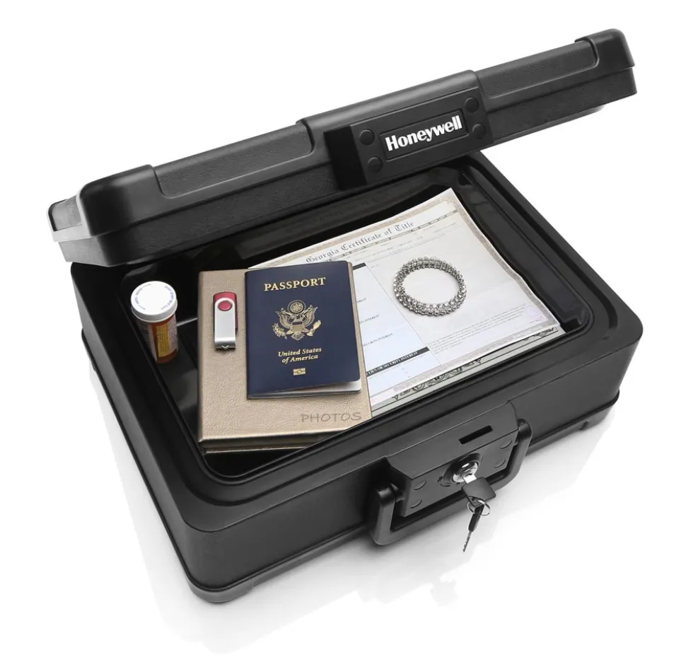 Honeywell 30 Minute Fire Resistant and Waterproof Safe Box with Carry Handle - 1503 (.24 cu ft.)