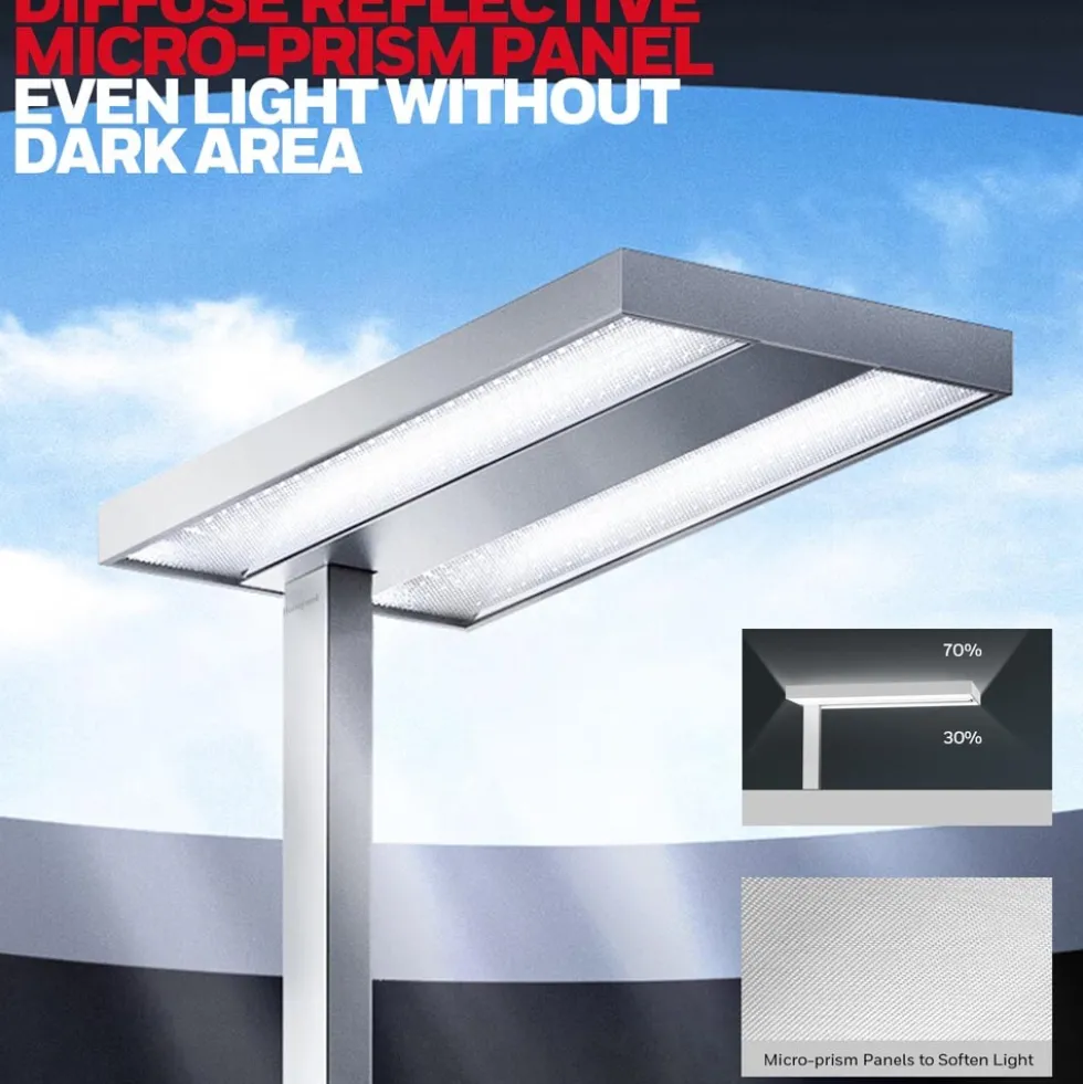 Honeywell Modern LED Floor Lamp, Sunturalux Eye-Care Tall Standing Light, 16000LM 4000K Natural Daylight - 02E-Max