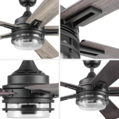 Honeywell Myers Park Indoor Ceiling Fan, Matte Black, 52-Inch - 51861