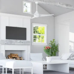 Honeywell Neyo 52 inch Contemporary Indoor LED Ceiling Fan with Light, Remote and High Performance Blades - 51804, Bright White