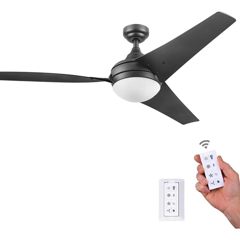 Honeywell Neyo Indoor LED Ceiling Fan, Espresso, 52-Inch - 51800