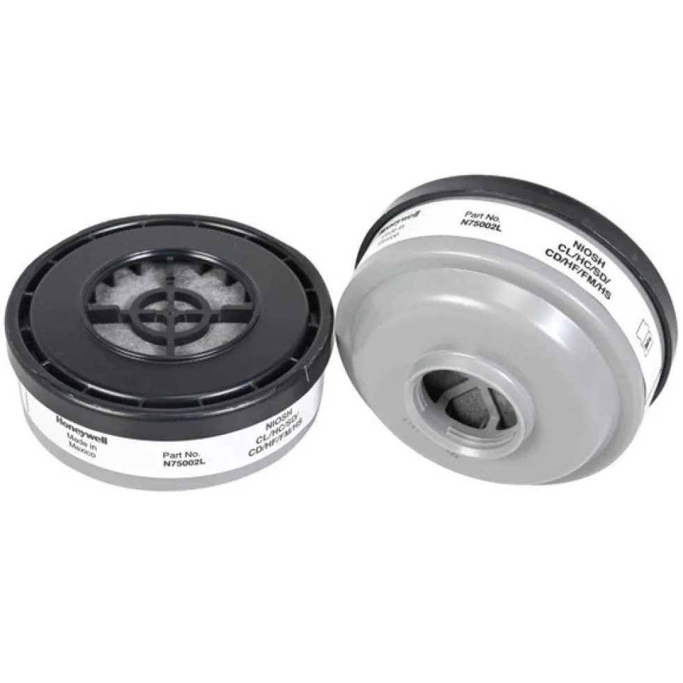 Honeywell North Acid Gas (AG) Respirator Cartridge, 2 Pack - N75002L