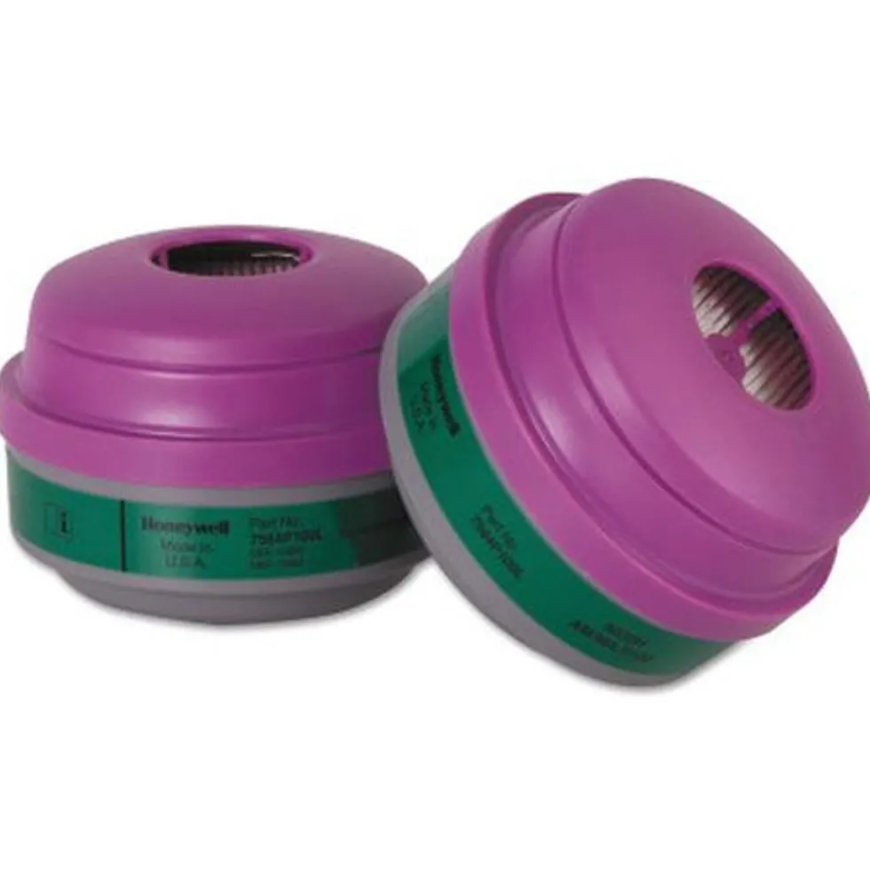 Honeywell North Ammonia/Methylamine Respirator Cartridge and P100 Filter, 2 Pack - 7584P100L
