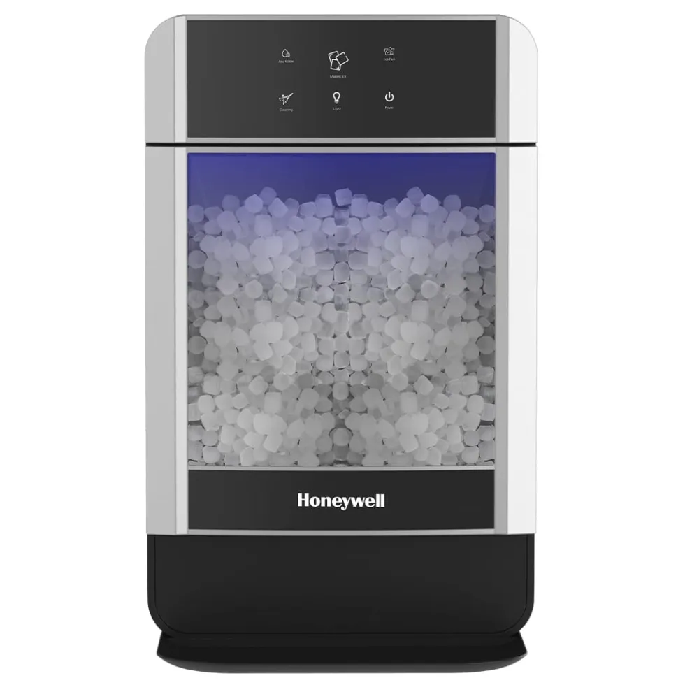 Honeywell Nugget Ice Maker, Countertop Water Line Connect Chewable Ice Machine with One Click Operation and Large Ice Storage - H-ICE2