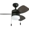 Honeywell Ocean Breeze Ceiling Fan with Frosted Cylinder Light, Bronze, 30-Inch - 50602