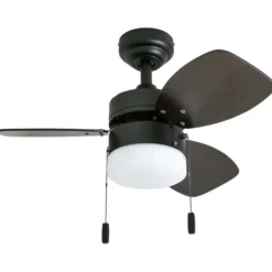 Honeywell Ocean Breeze Ceiling Fan with Frosted Cylinder Light, Bronze, 30-Inch - 50602
