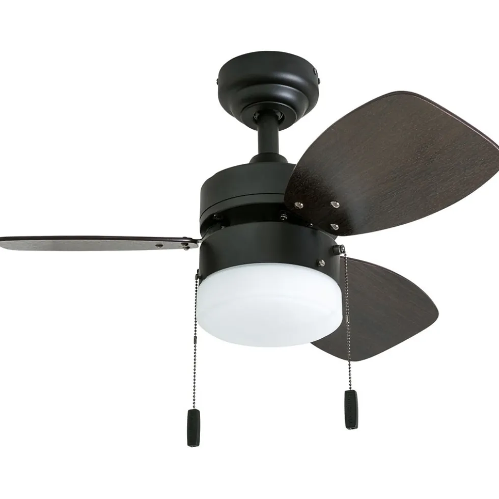 Honeywell Ocean Breeze Ceiling Fan with Frosted Cylinder Light, Bronze, 30-Inch - 50602