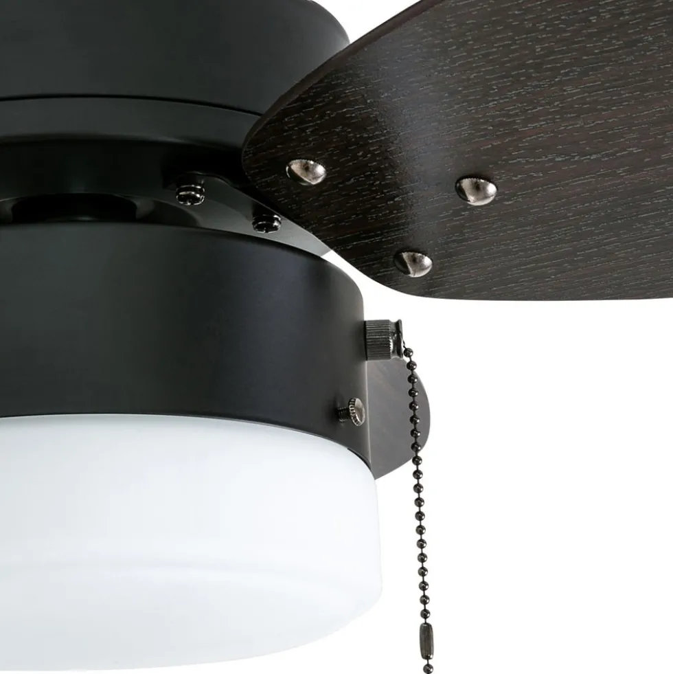 Honeywell Ocean Breeze Ceiling Fan with Frosted Cylinder Light, Bronze, 30-Inch - 50602